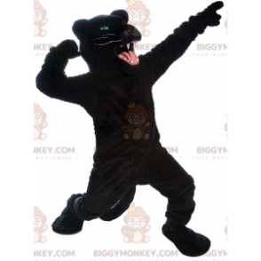 Costume de mascotte BIGGYMONKEY™ de panthère noire géante et