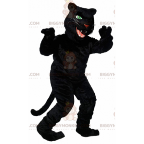 BIGGYMONKEY™ mascottekostuum van zwarte panter met grote