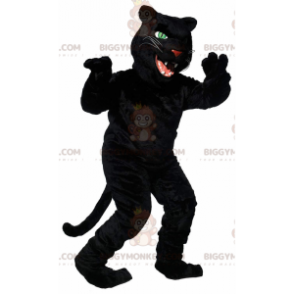 Kostým maskota BIGGYMONKEY™ černého pantera s velkými tesáky