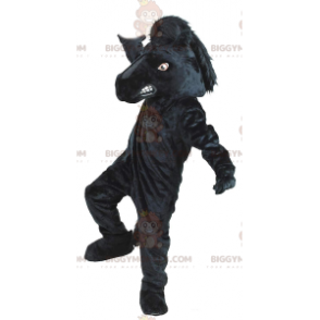 Kostium maskotki wielkiego czarnego konia BIGGYMONKEY™, kostium