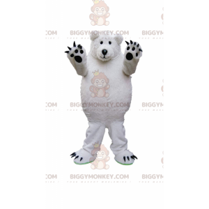 Λευκό αρκουδάκι BIGGYMONKEY™ μασκότ, στολή πολικής αρκούδας -
