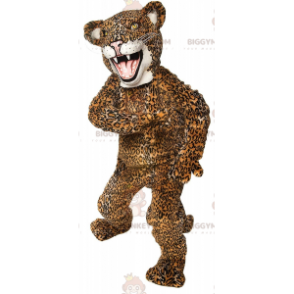 BIGGYMONKEY™ Maskottchen-Kostüm Gelber und schwarzer Jaguar