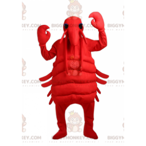 Punainen hummeri BIGGYMONKEY™ maskottiasu, jättimäinen rapuasu