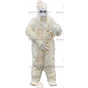 Traje de mascote gigante assustador branco Yeti BIGGYMONKEY™