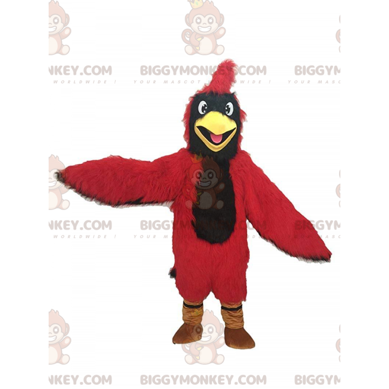 Red cardinal BIGGYMONKEY™ mascot costume, giant bird costume -