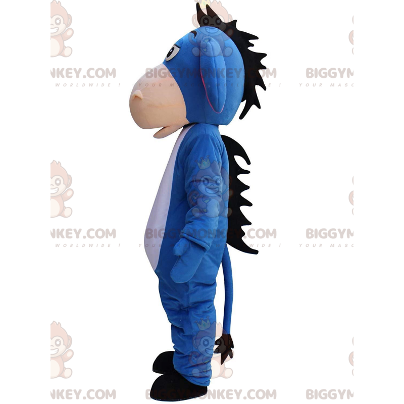 BIGGYMONKEY™ costume mascotte di Eeyore, famoso asino blu di