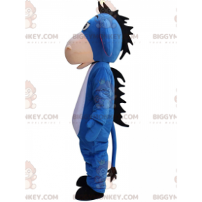 BIGGYMONKEY™ mascot costume of Eeyore, famous blue donkey in