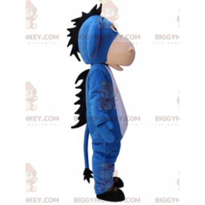 BIGGYMONKEY™ mascot costume of Eeyore, famous blue donkey in