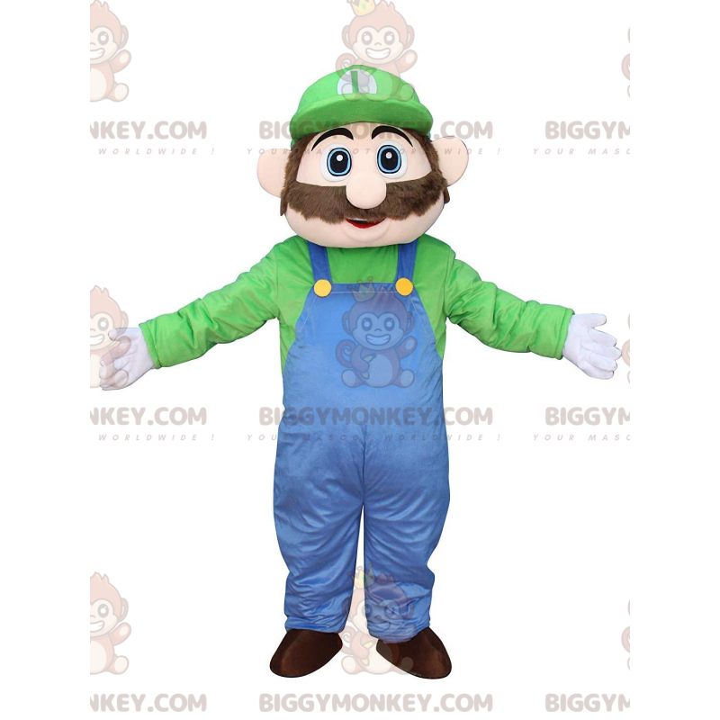 BIGGYMONKEY™ Maskottchenkostüm von Luigi, Marios berühmtem