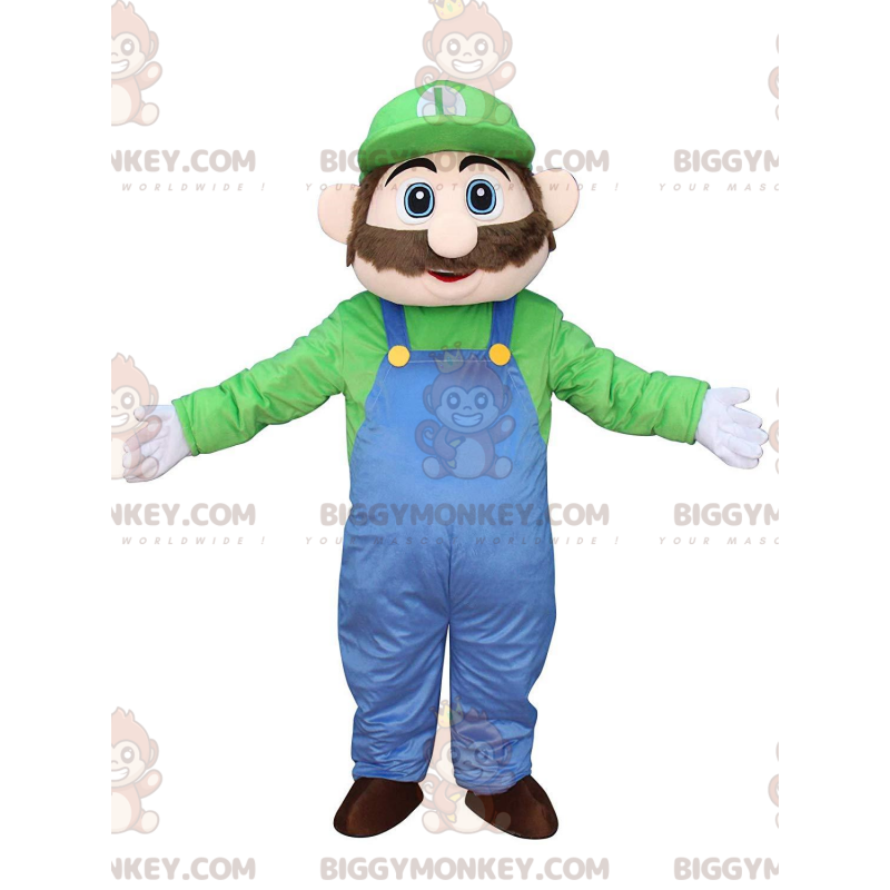 Traje de mascote BIGGYMONKEY™ de Luigi, o famoso amigo