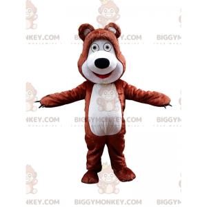 Kostým hnědobílého medvídka BIGGYMONKEY™ maskota, kostým