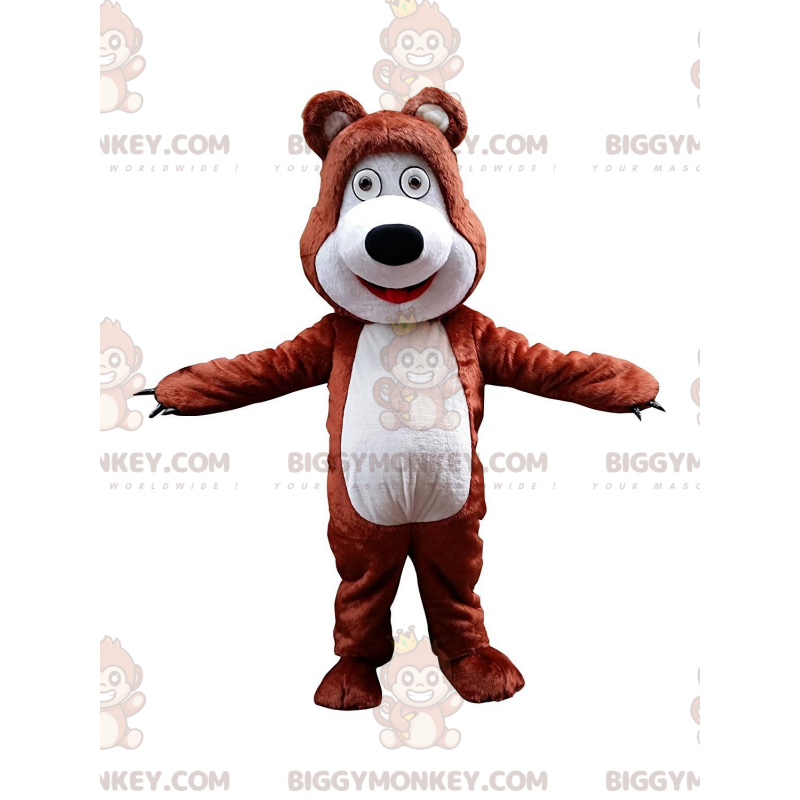 Brown and White Teddy Bear BIGGYMONKEY™ Mascot Costume, Teddy