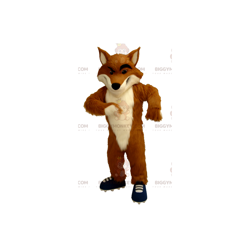 Costume de mascotte BIGGYMONKEY™ de renard orange et blanc avec