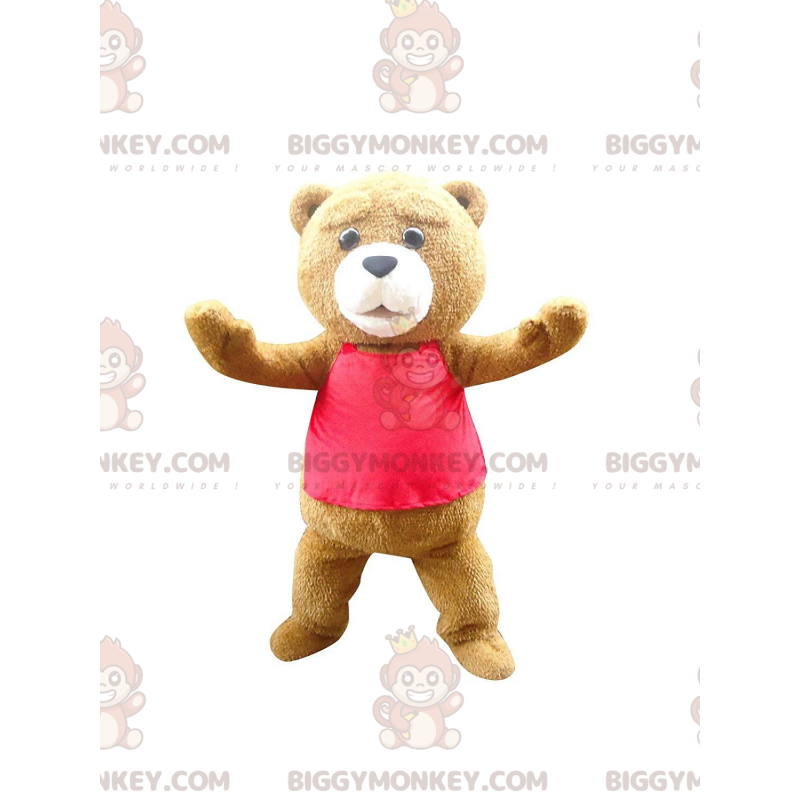 BIGGYMONKEY™ mascot costume of Ted, the famous brown bear from