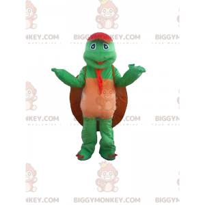 Kostium maskotki zielonego żółwia BIGGYMONKEY™ z dużą muszlą -