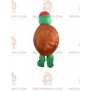 Green Turtle BIGGYMONKEY™ Mascot Costume with Large Shell -