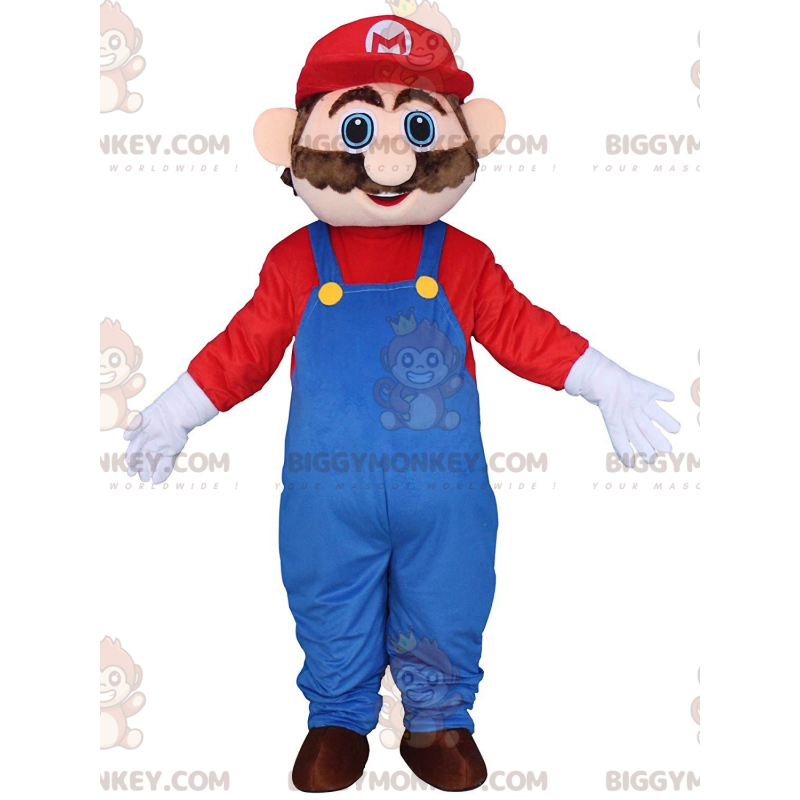 BIGGYMONKEY™ costume mascotte di Mario, il famoso idraulico dei