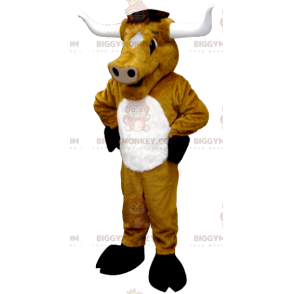 Giant Buffalo Bull Brown Cow BIGGYMONKEY™ Maskottchen-Kostüm -