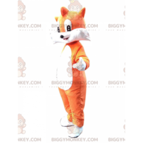 Costume de mascotte BIGGYMONKEY™ de renard orange et blanc très