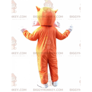 Fato de mascote BIGGYMONKEY™ de raposa laranja e branca muito