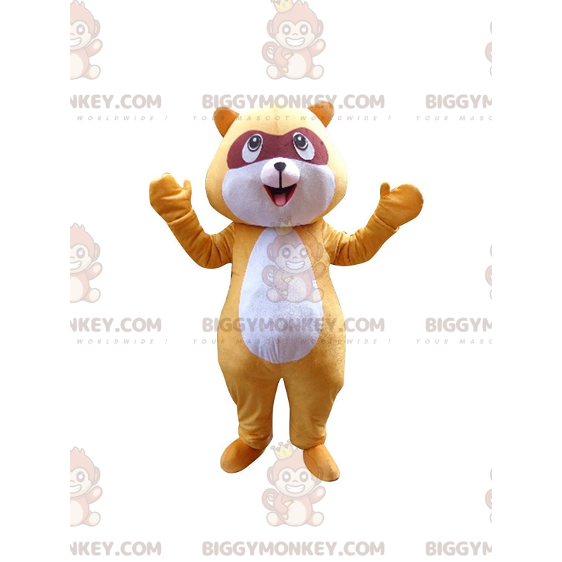 Disfraz de mascota de mapache amarillo BIGGYMONKEY™, disfraz de