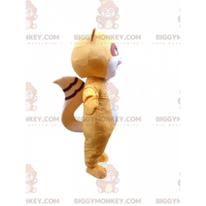 BIGGYMONKEY™ gele wasbeer mascotte kostuum, bos dieren kostuum