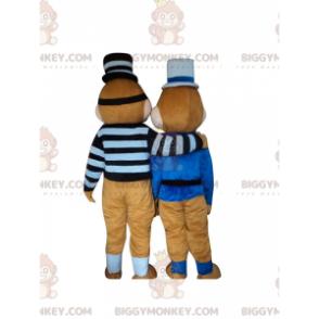 2 mascotte dello scoiattolo di BIGGYMONKEY™, un prigioniero e