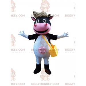 Disfraz de mascota BIGGYMONKEY™ de vaca alegre, disfraz de vaca