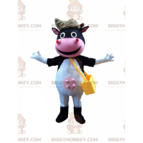 Kostým veselá kráva BIGGYMONKEY™ maskot, kostým usmívající se