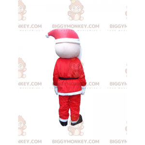 BIGGYMONKEY™ skægget julemandsmaskotkostume med rødt og hvidt