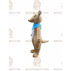 BIGGYMONKEY™ Costume da mascotte Canguro marrone e bianco con