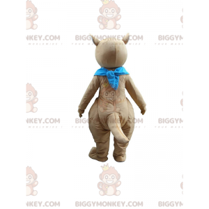 BIGGYMONKEY™ Costume da mascotte Canguro marrone e bianco con