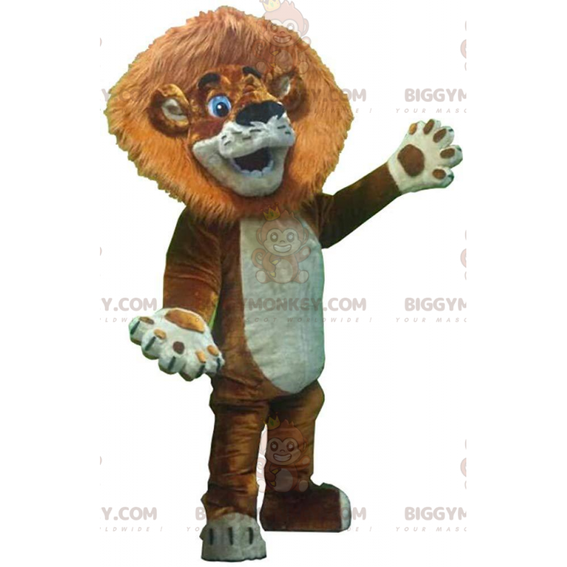 Costume de mascotte BIGGYMONKEY™ de lionceau avec une grande