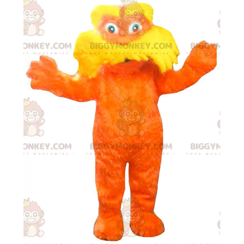 BIGGYMONKEY™ mascottekostuum van de Lorax, het beroemde oranje