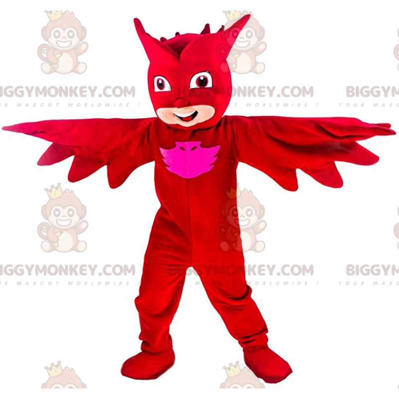 Mand BIGGYMONKEY™ maskotkostume, maskeret superhelt med rødt