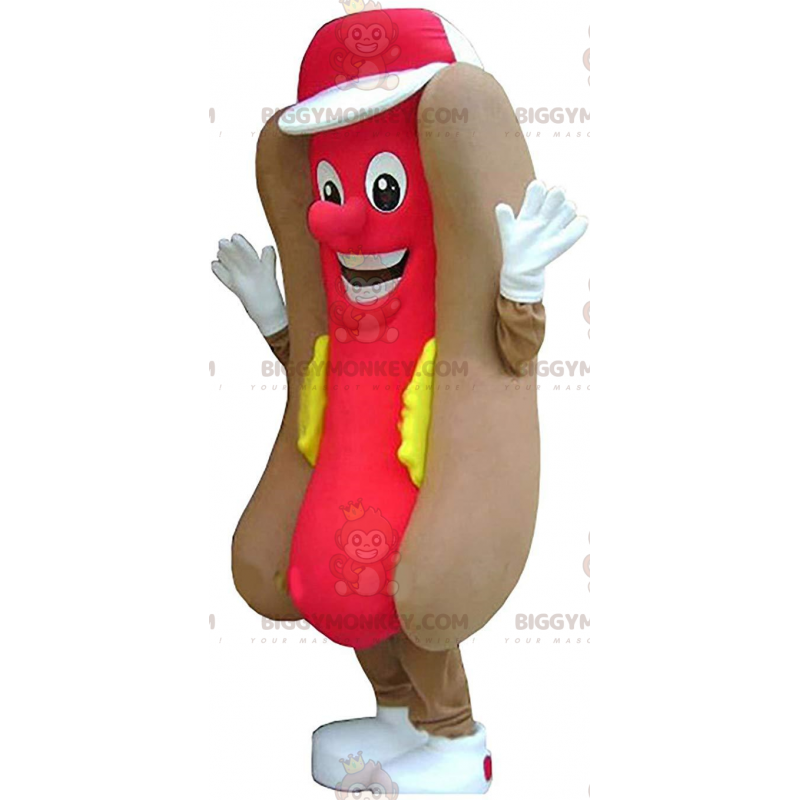 BIGGYMONKEY™ costume mascotte hot dog gigante, costume street