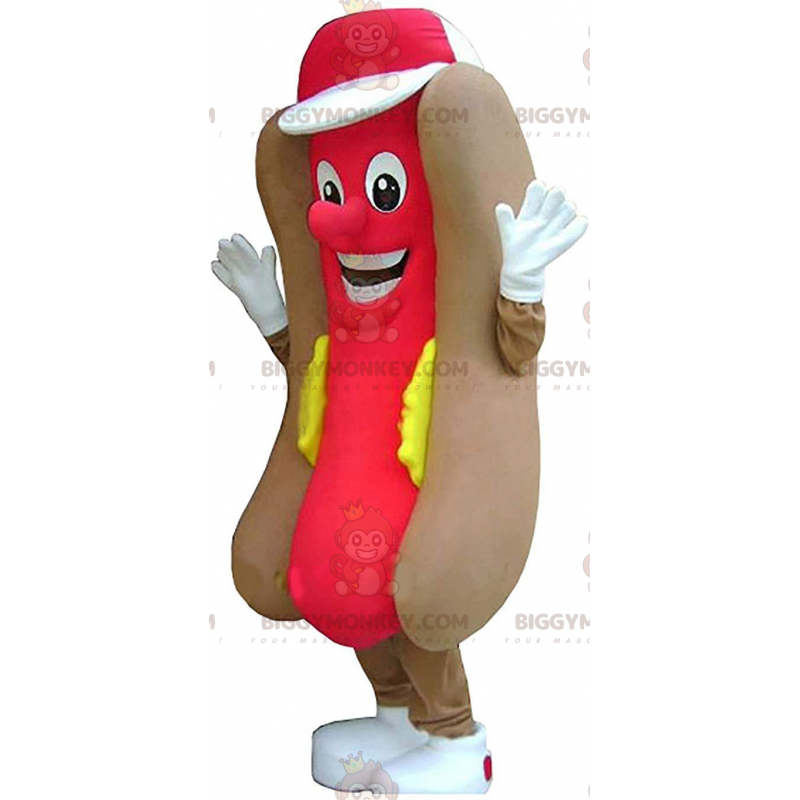 Kostium maskotki gigantycznego hot doga BIGGYMONKEY™, kostium