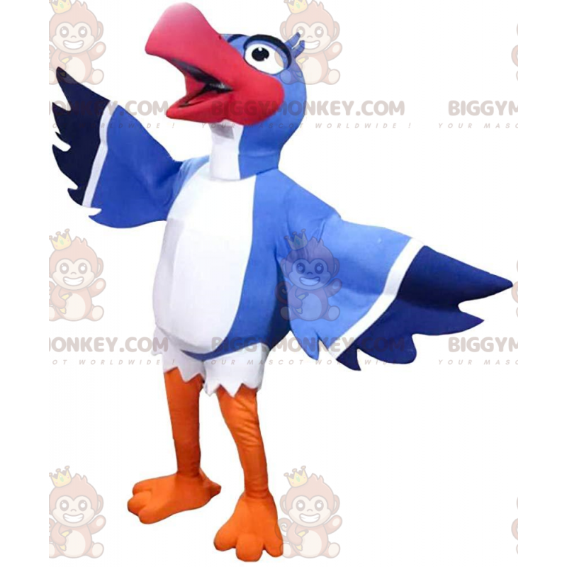 Costume de mascotte BIGGYMONKEY™ de Zazu, le oiseau du dessin