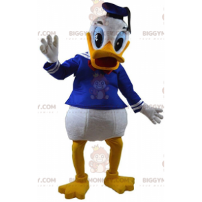 BIGGYMONKEY™ mascottekostuum van Donald Duck, de beroemde eend