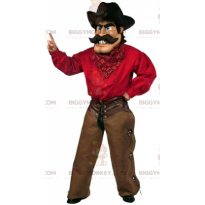 Disfraz de mascota de vaquero BIGGYMONKEY™ con atuendo