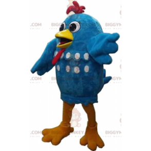 BIGGYMONKEY™ Maskottchenkostüm blaues Huhn, riesig und lustig