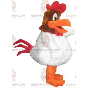 BIGGYMONKEY™ Maskottchenkostüm von Charlie the Rooster, der