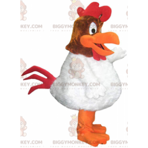 BIGGYMONKEY™ mascot costume of Charlie the Rooster, famous