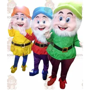 3 BIGGYMONKEY™s colorful dwarf mascots, from "Snow White and