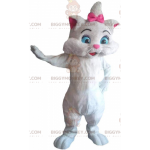 Traje de mascote BIGGYMONKEY™ de Marie, a famosa gatinha branca