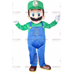 Costume de mascotte BIGGYMONKEY™ de Luigi, le plombier ami de