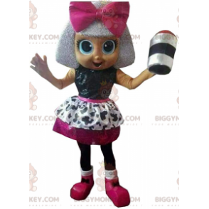 BIGGYMONKEY™ maskot kostume dukke, sanger, diva kostume, pige -