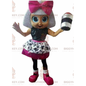 Boneca de fantasia de mascote BIGGYMONKEY™, cantora, fantasia