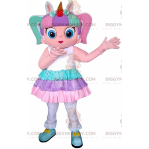 BIGGYMONKEY™ costume mascotte bambina colorato, costume