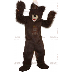 Traje de mascote de macaco chimpanzé marrom macio e peludo BIGGYMONKEY™